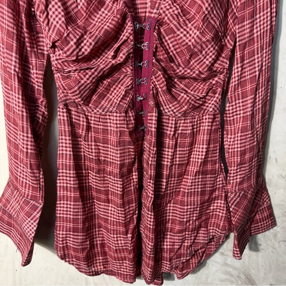 We The Free Catalina Remade Plaid Long Sleeve Top Size XS - Picture 12 of 15